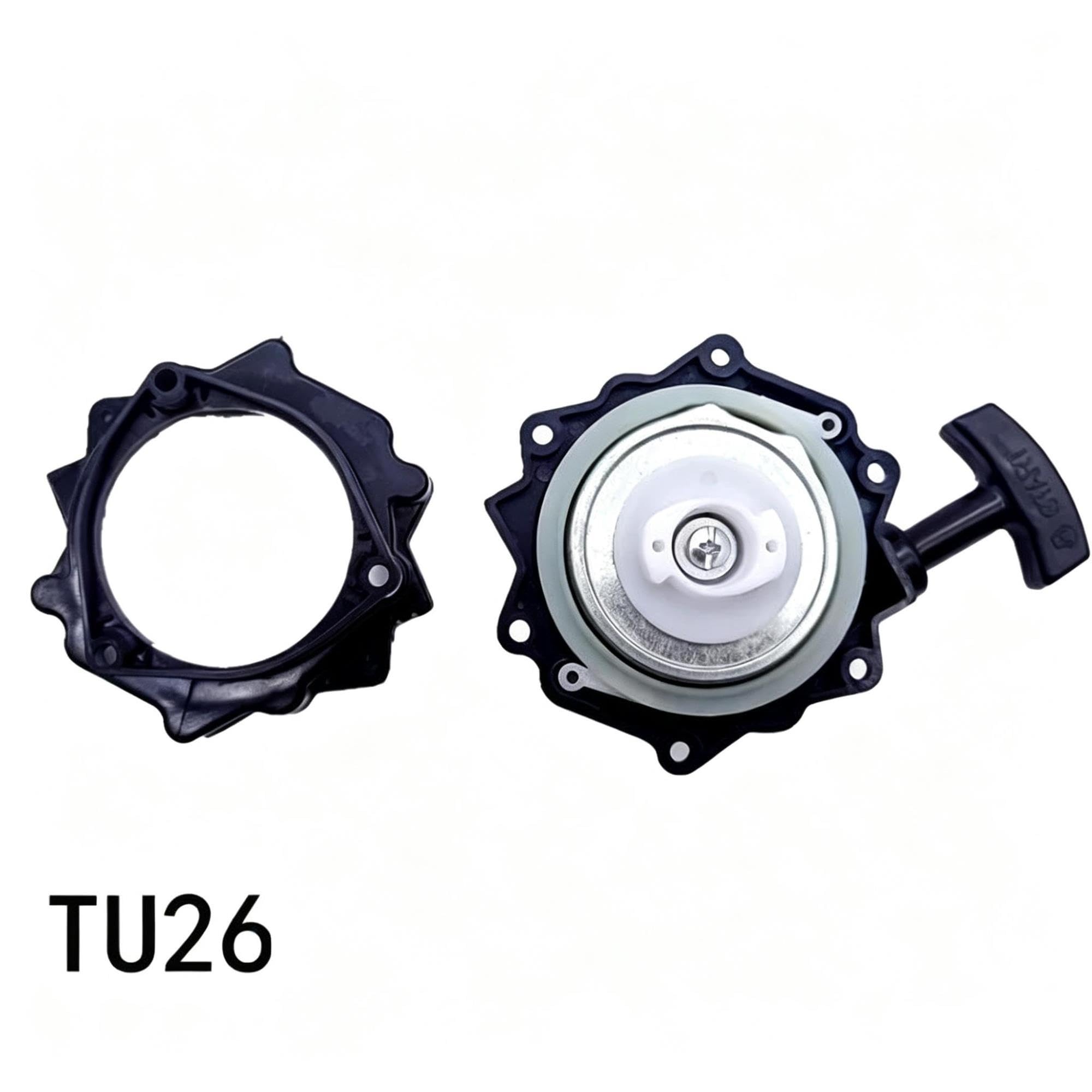 Arrancador De Retroceso, Compatible con Mitsubishi, TU26 767 768 1E43 430 Cortacésped Recortador Arranque De Rebobinado Cortacésped Arranque De Retroceso Piezas Sustitutas(4 Pawl)