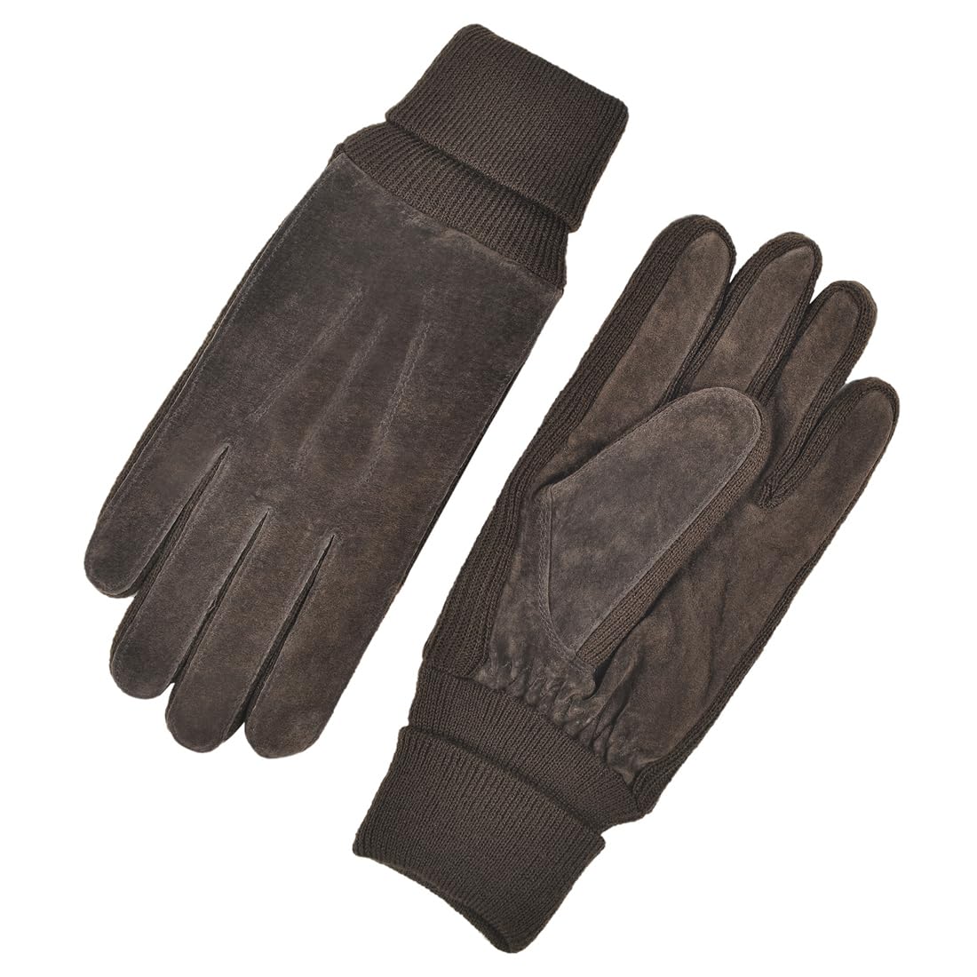 Harssidanzar Gants d'hiver pour homme en laine polaire chaude doublée de daim SM045EU