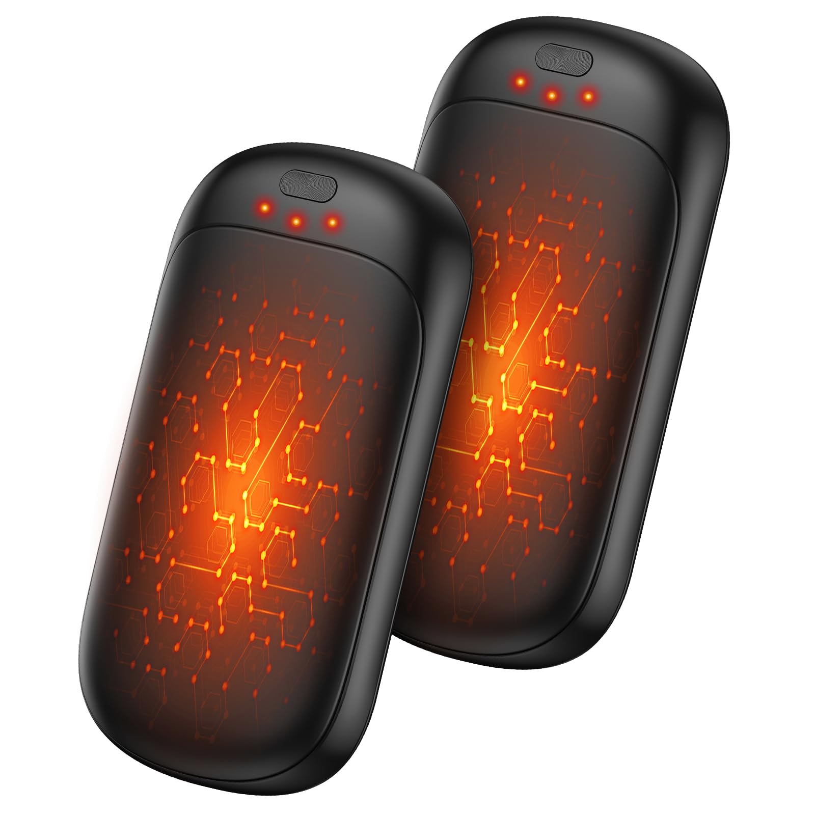 Jonwall Hand Warmers Rechargeable, 2 Pack Electric Hand Warmer Reusable Portable Handwarmers with 3 Levels Heat, USB Pocket Warmer Warm Gifts for Men Women Outdoor Camping Golf Fishing