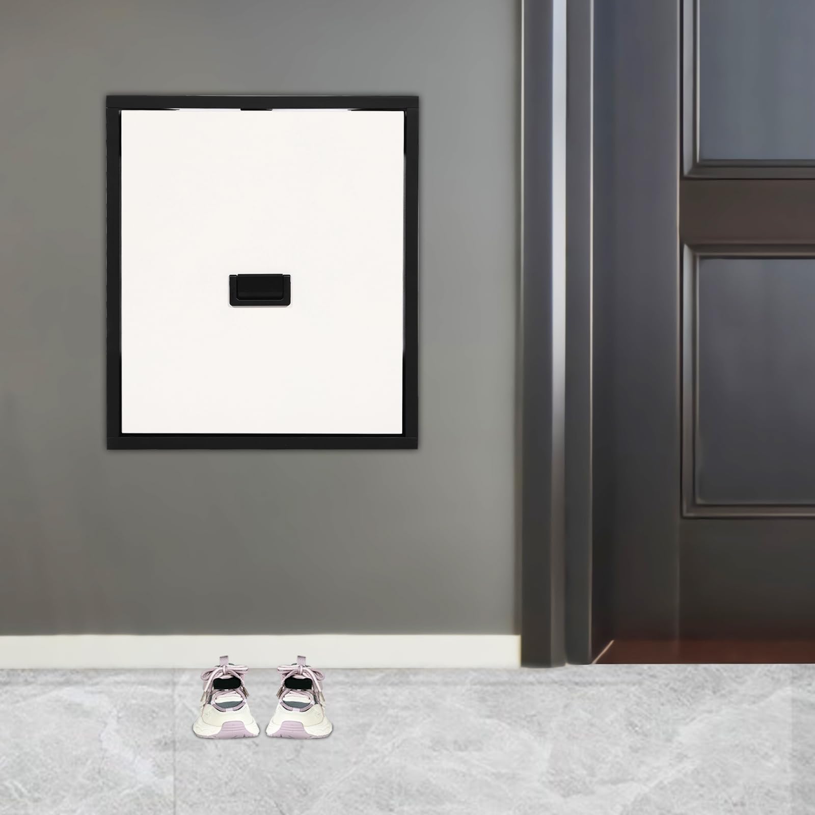 Silla plegable de pared, taburete de pared, taburete de cambio de zapatos montado en la pared, soporta hasta 150 kg, taburete oculto para cambios rápidos de zapatos o pausas de descanso