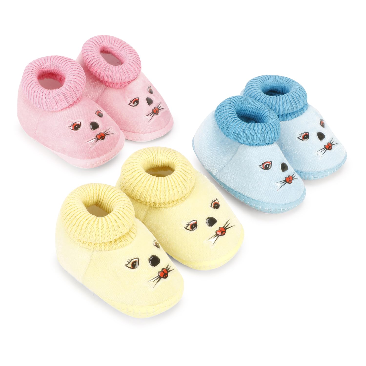 Kids Shoes/Kids Footwear/Baby Shoes/Baby Booties/Booties/New Born Baby Shoes Pack Of 3, Assorted,8