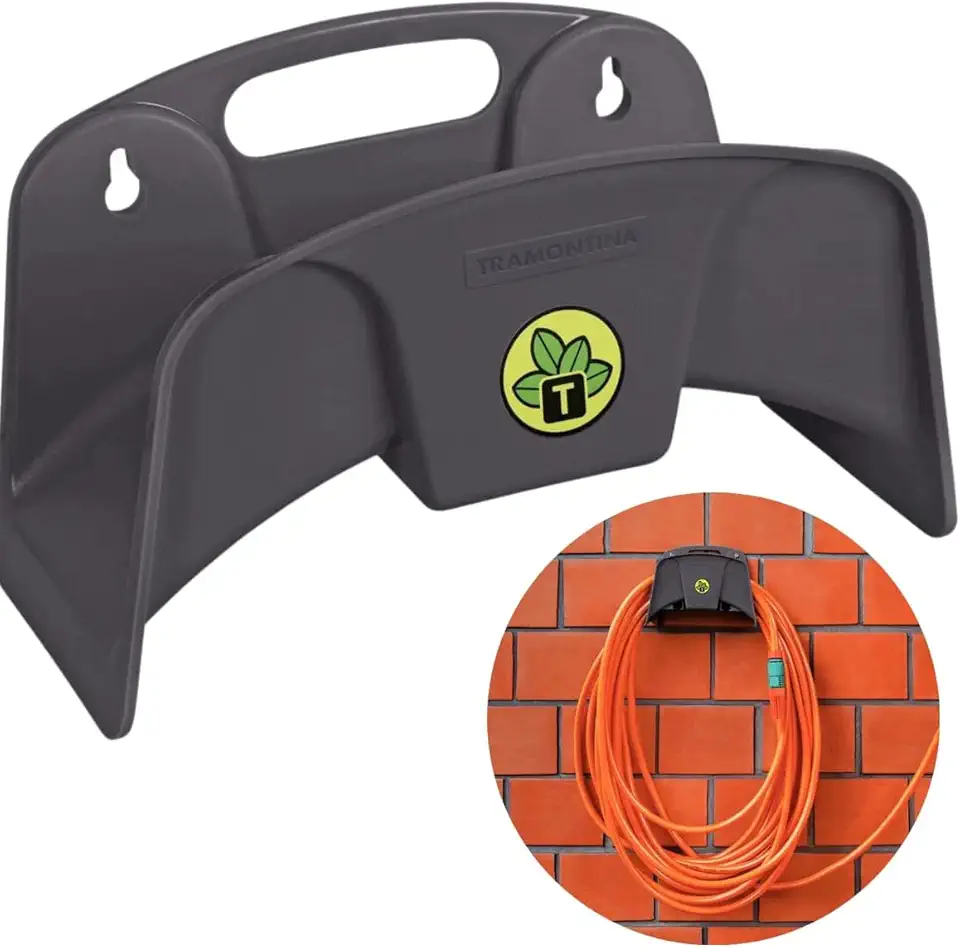 Suporte Plástico Enrolador Porta Mangueira Parede Fixo | Tramontina