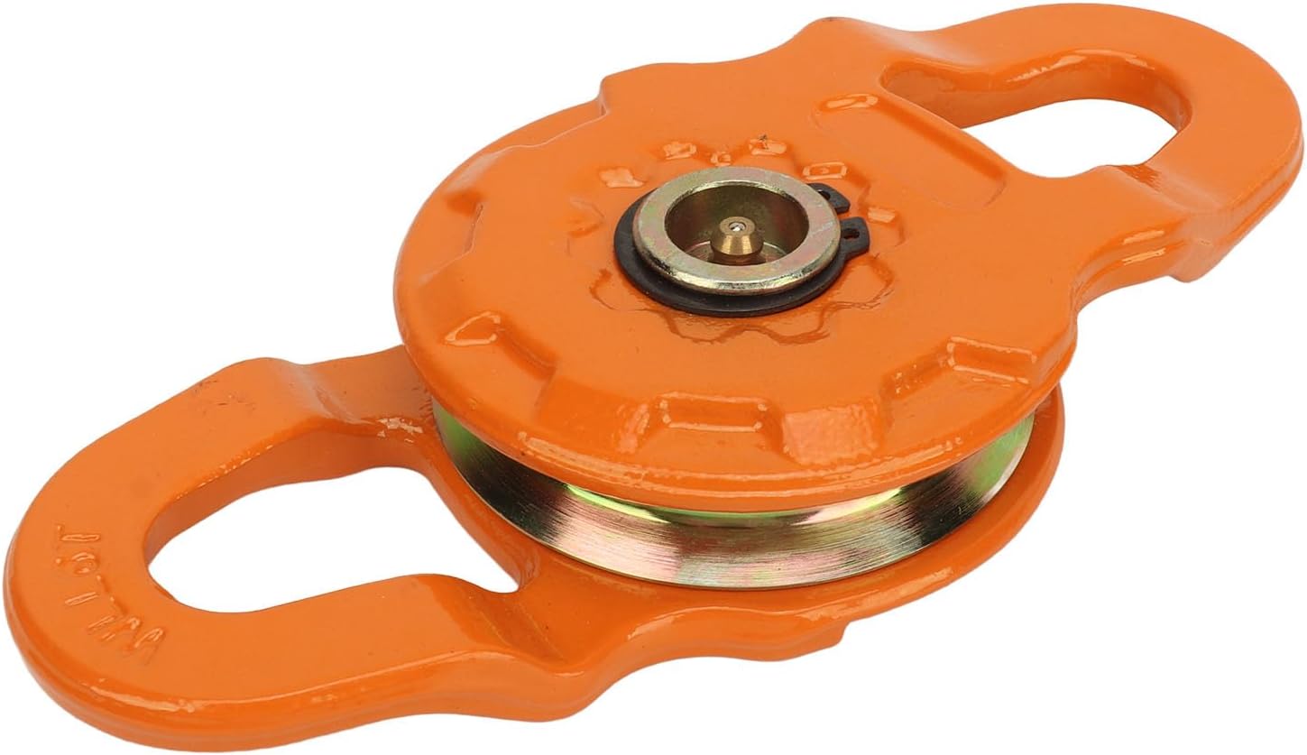 Pssopp Towing Pulley Block Snatch Block, Metal, High Break Strength, 6 Ton Load Capacity, for ATVs and Trucks