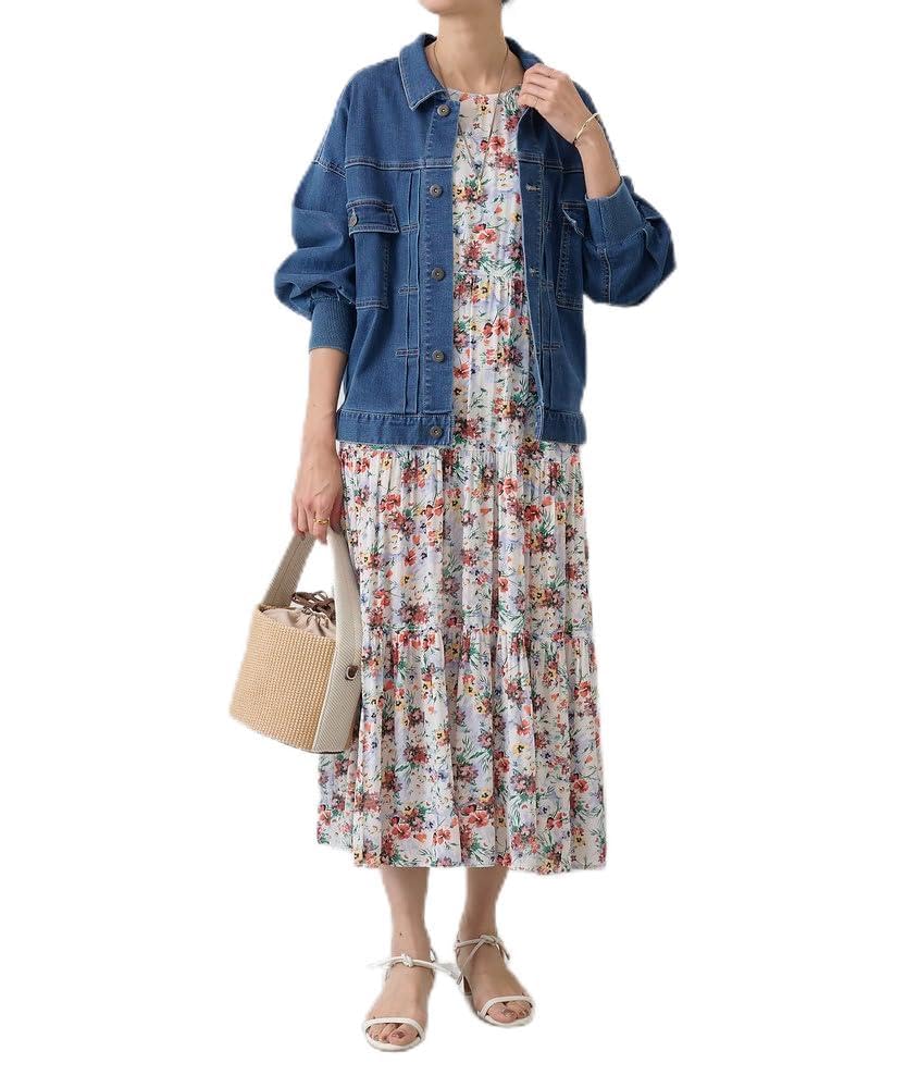 Amazon.co.jp: [BEARDSLEY] [ビアズリー] 花プリントワンピース