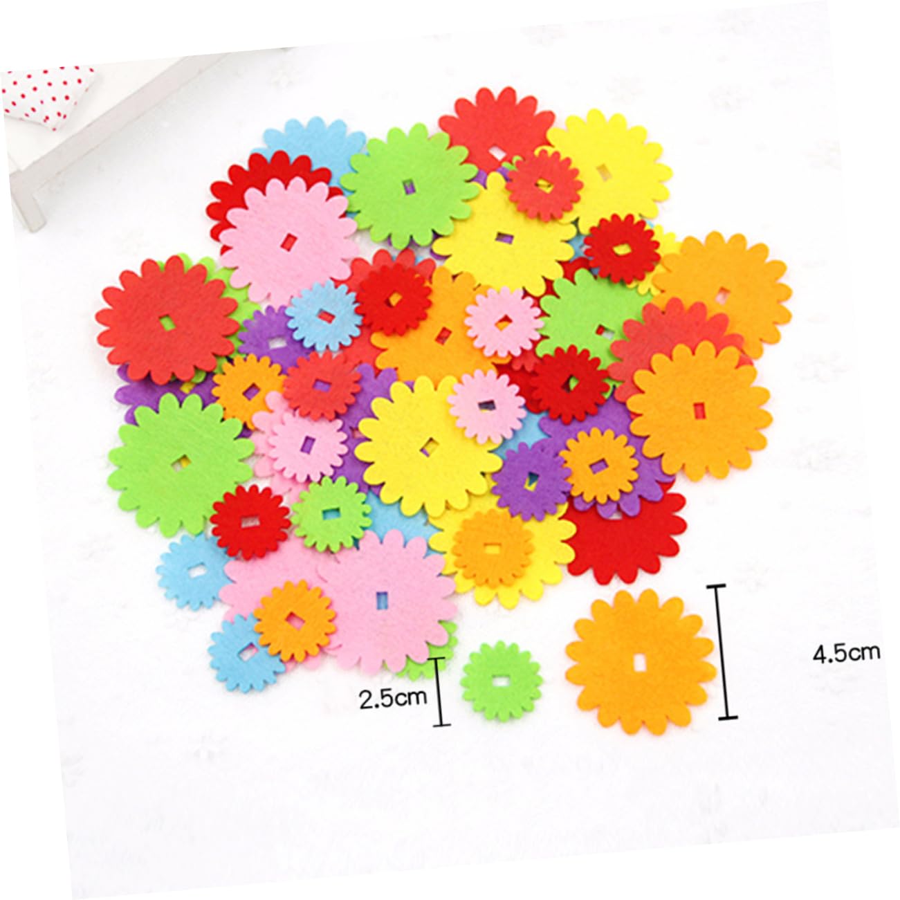 Toddmomy 15 Juegos Stickers de Tela No Tejida Forma de Flor Manualidades DIY Decoración Infantil Varios estilos