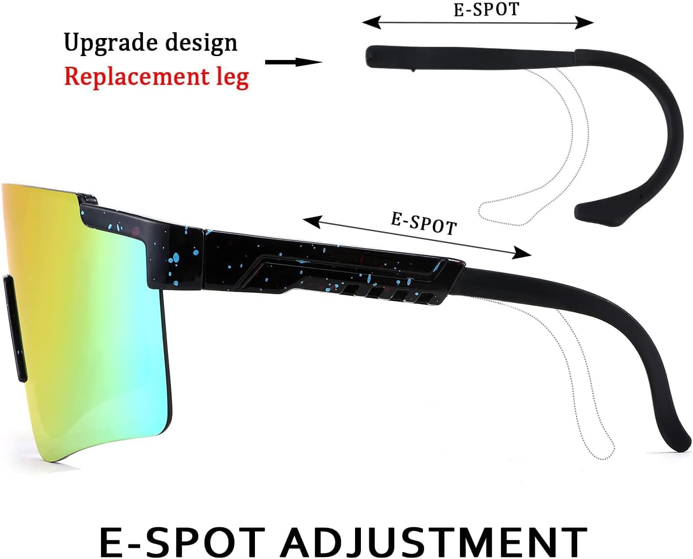 YuJian Sports Sunglasses for Men Women, UV Protection Outdoor Goggles for Baseball Cycling Fishing Golf - Image 6