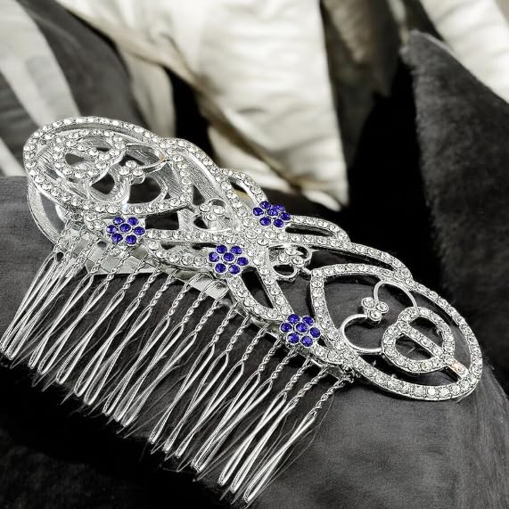 Bella Swan Bridal Rhinestone Silver Tone Vampire Wedding Hair Comb