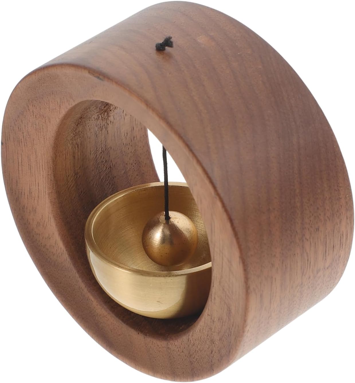 Mikikit 3pcs Wooden Door Bell Chime Shopkeeper Door Entry Chime Giant Hanging Bells for Homes Wired