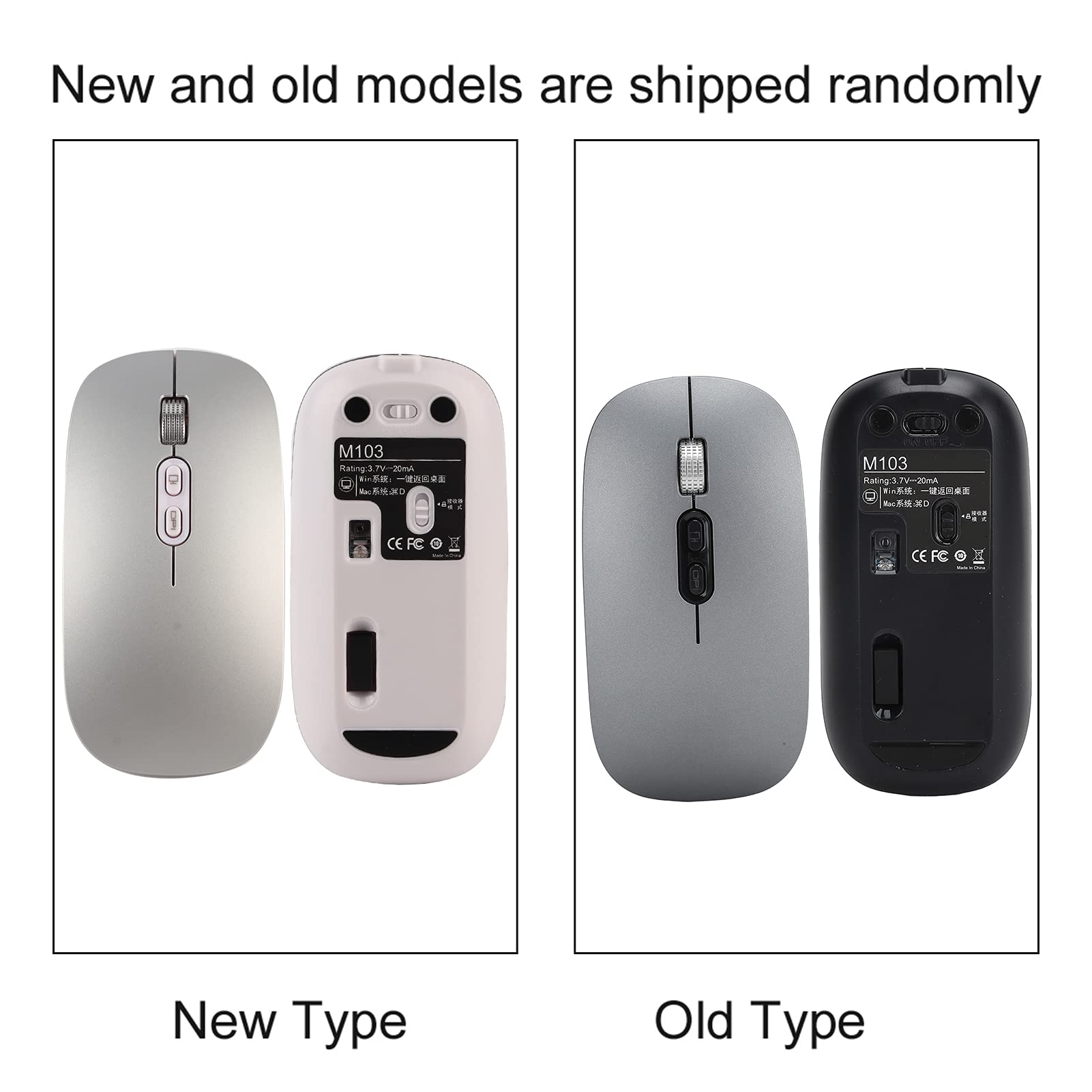 Mysz Bluetooth, bezprzewodowa mysz optyczna, mysz przenośna, mysz ładowalna, obsługa regulacji 800/1200/1600 DPI, ergonomiczny kształt, do komputera PC, komputera, biura Double the comfort