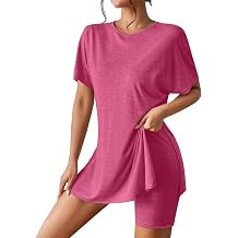 2 Piece Workout Sets for Women Oversized Tshirts Biker Short Matching Clothing Lounge Set Gym Yoga Outfits