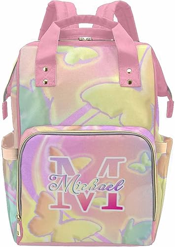 Miniatura 9 de Newcos Bolsa de pañales de maternidad personalizada con nombre, mochila de lactancia para mamá con gran capacidad para vacaciones, 322-7