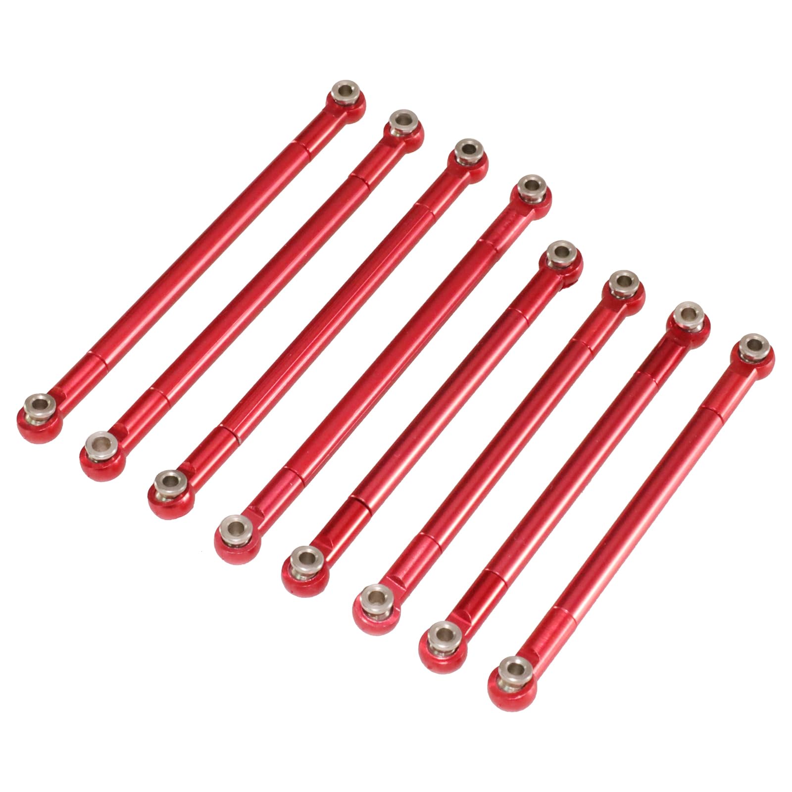Metal Pull Rod Ball Head Link Rod Linkage for MN128 MN86S MN86 G500 1/12 RC Car Accessories Upgrade Partsde Parts(Red)