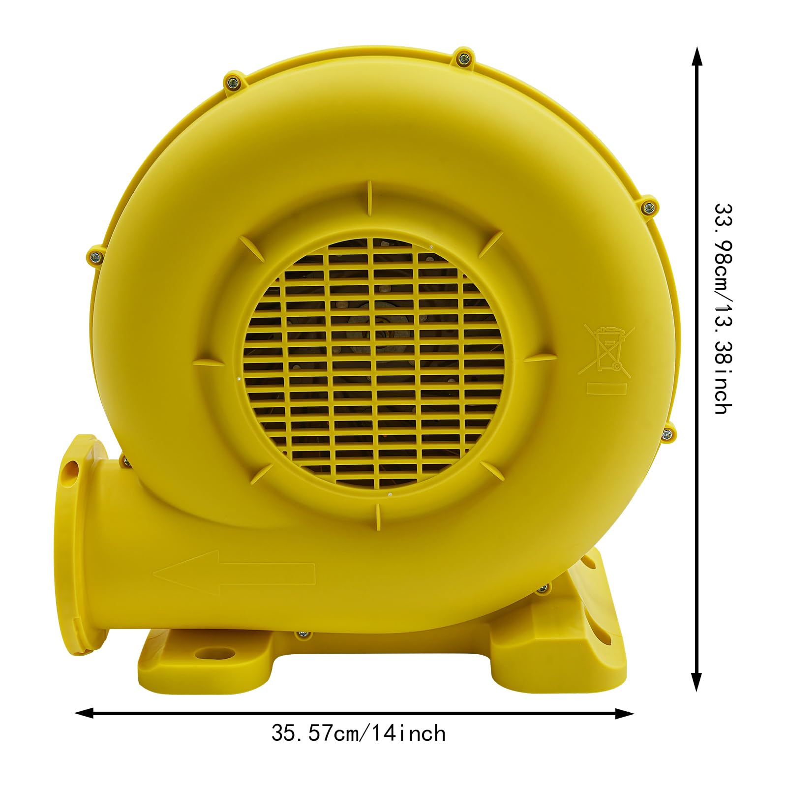 Surneis 750w Electric Air Blower, Commercial Inflatable Bounce House Blower Portable Fan Pump Blower Protective Mesh Fixing Holes Hidden Handle Anti-Slip Pads for Bouncer, Castle, Advertisement