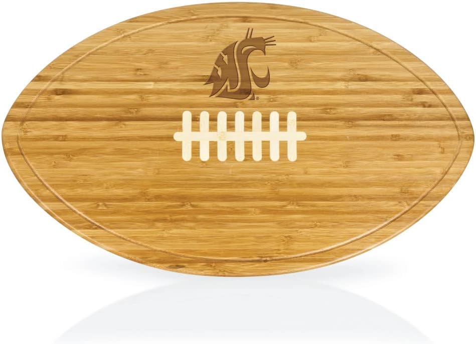 PICNIC TIME NCAA Football Cheese Board - Novelty Charcuterie Board - Serving Platter, Cheese Boards Charcuterie Boards, Wood Cutting Board, (Bamboo)