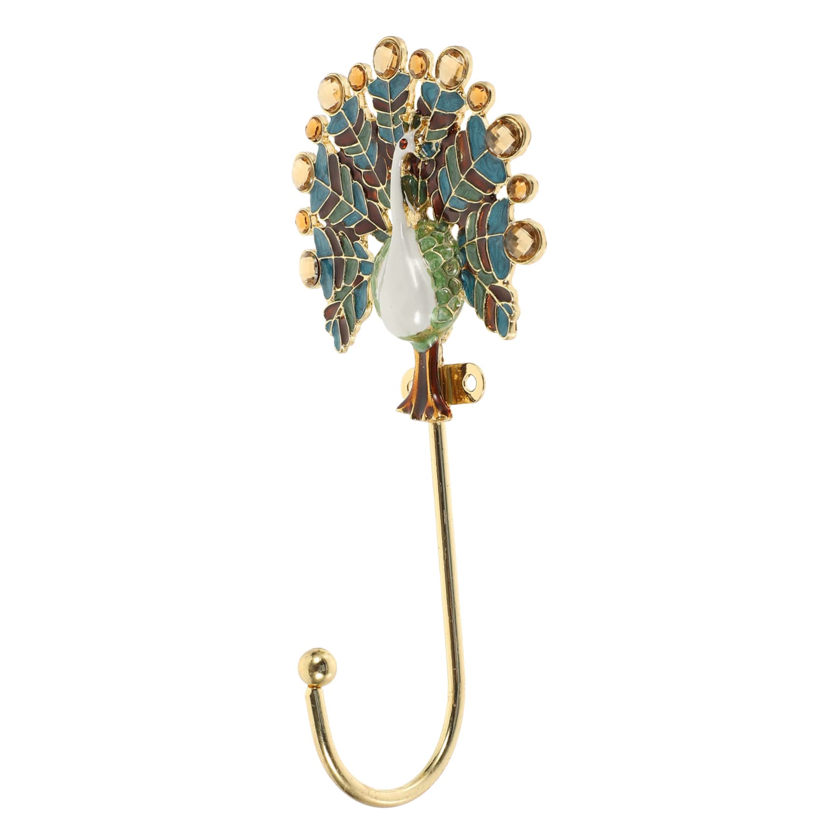 SHINEOFI 2 Ganchos De Pavo Real Para Chaquetas Delicadas Ganchos Para Baño Decoración Retro Perchero De Pared Gancho Para Ropa Gancho Para Sombreros Gancho Para Colgar Ropa Aleación