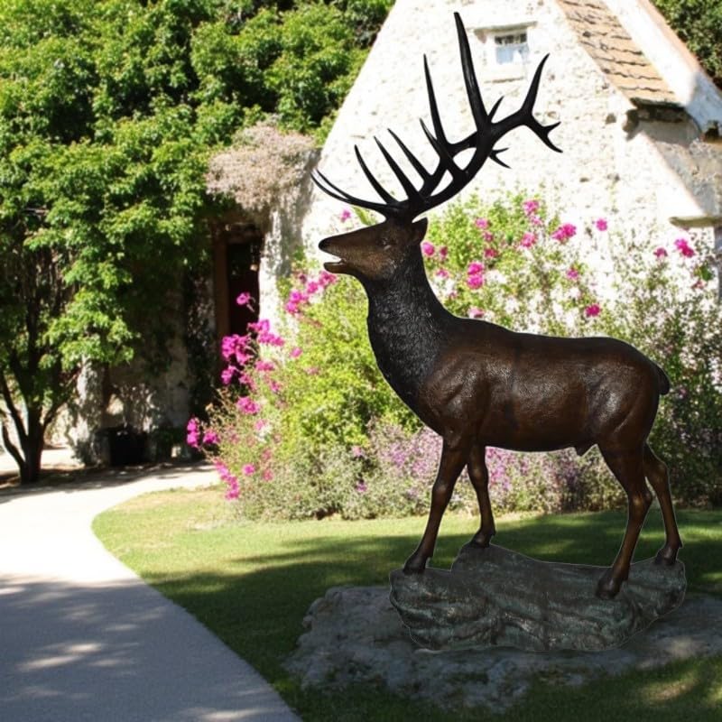 Estatua de Alce de Bronce a Tamaño Natural para Jardín miniatura 2