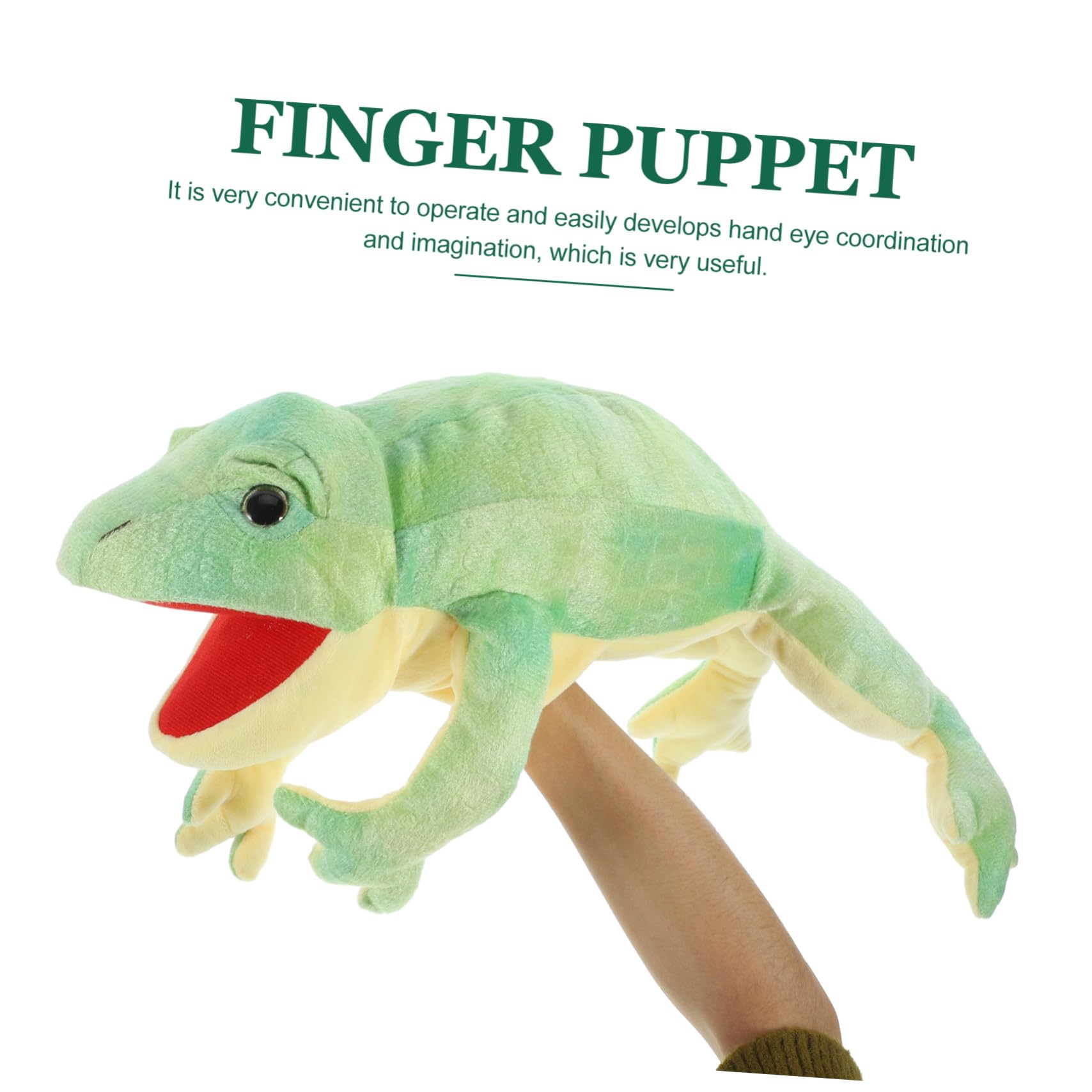 Marionetas de Mano de Peluche de Animales Juguete Interactivo para Contar Cuentos Marioneta de Mano de Rana de Peluche para Decorativas para Juguetes de Animales
