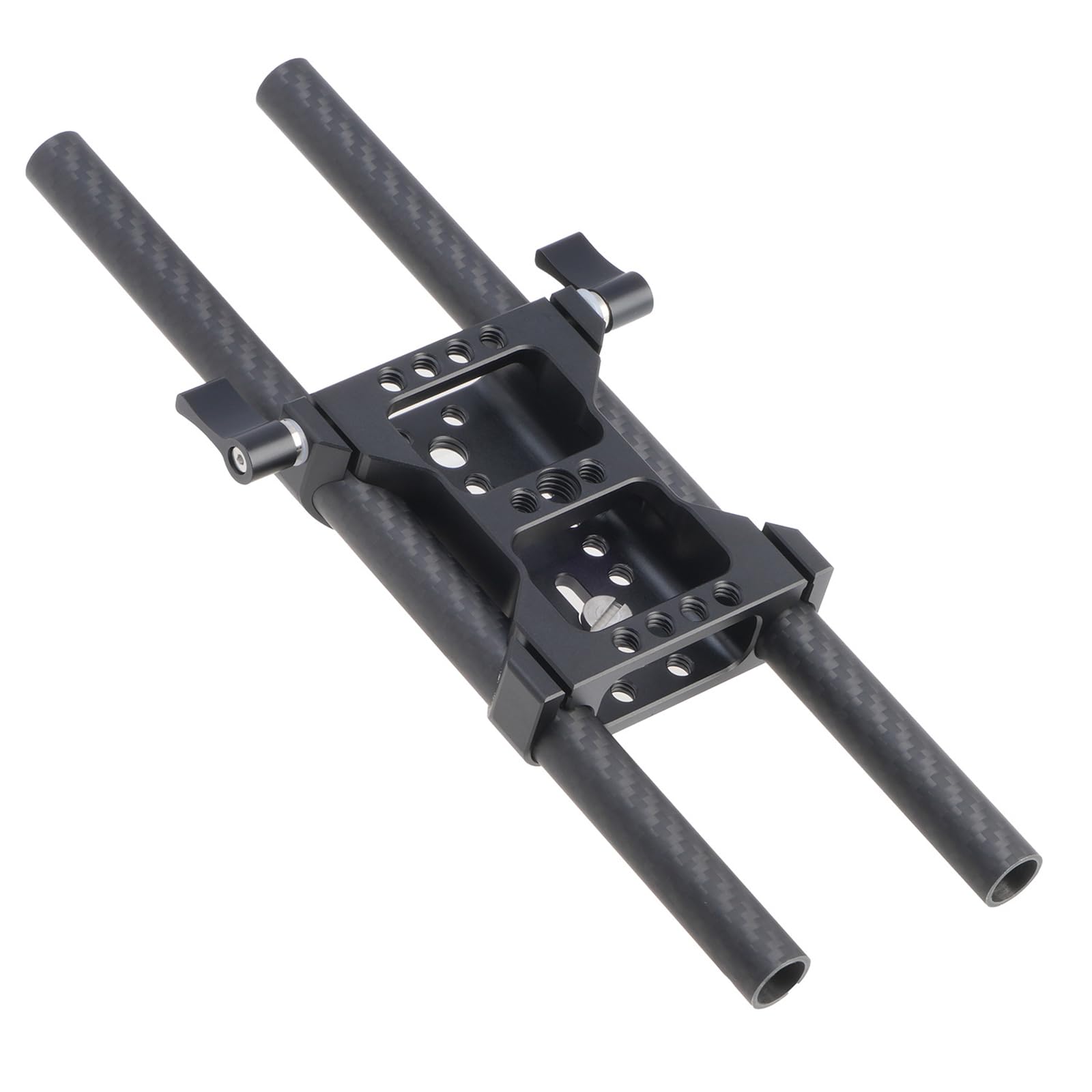 Morsetto a due fori da 15 mm Piastra a sgancio rapido in lega di alluminio Accessorio per fotocamera Fotografia Morsetto a sgancio rapido in lega di alluminio Accessorio per riprese video