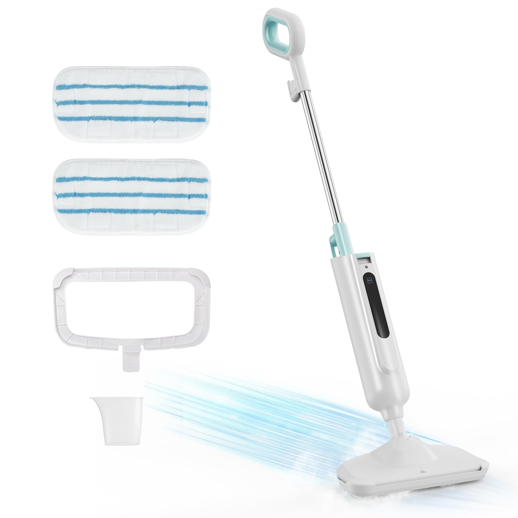 NEWBULIG Steam Mop for Hardwood Tile Carpet Lightweight Steamer Cleaner for Floor Cleaning 16 4 FT Cord and