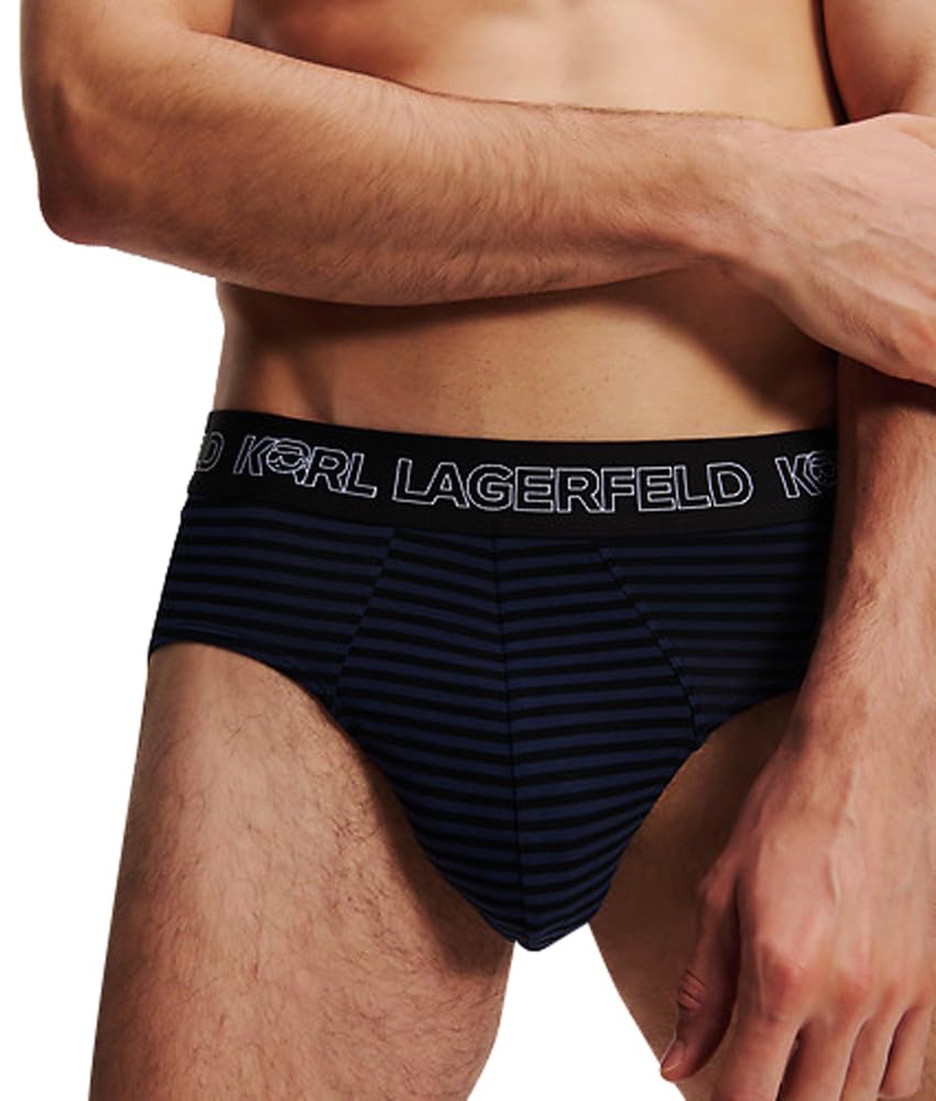 KARL LAGERFELD Bielizna męska (3 sztuki), Ik Stripe Aop Mini Blkiris, XL