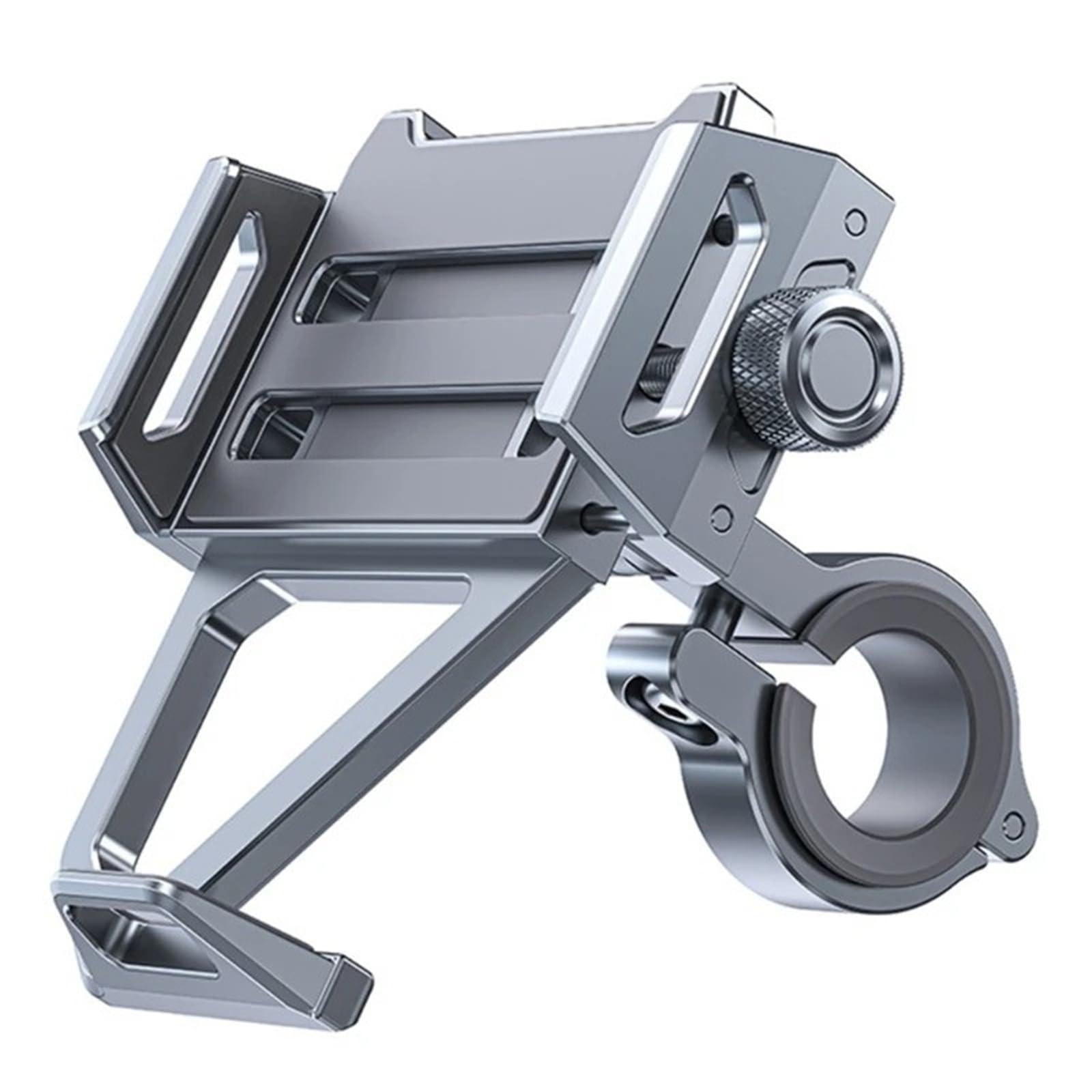 Supporto Per Manubrio Per Telefono Installazione Rapida Antiurto Porta Cellulare Moto(Gray)