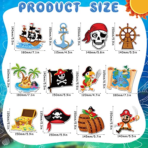 Imanes decorativos pirata para puerta de crucero pack 12 miniatura 2