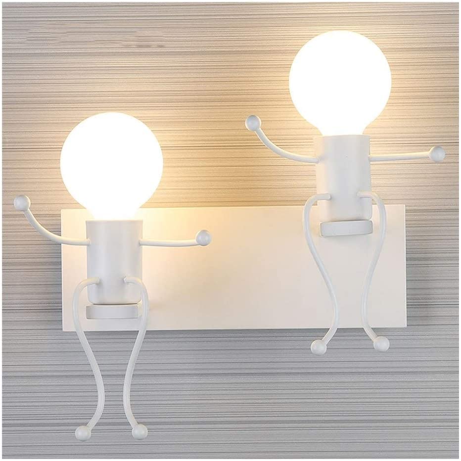 Aplique de pared E27 con forma humana ideal para dar un toque moderno al vestíbulo de tu hogar