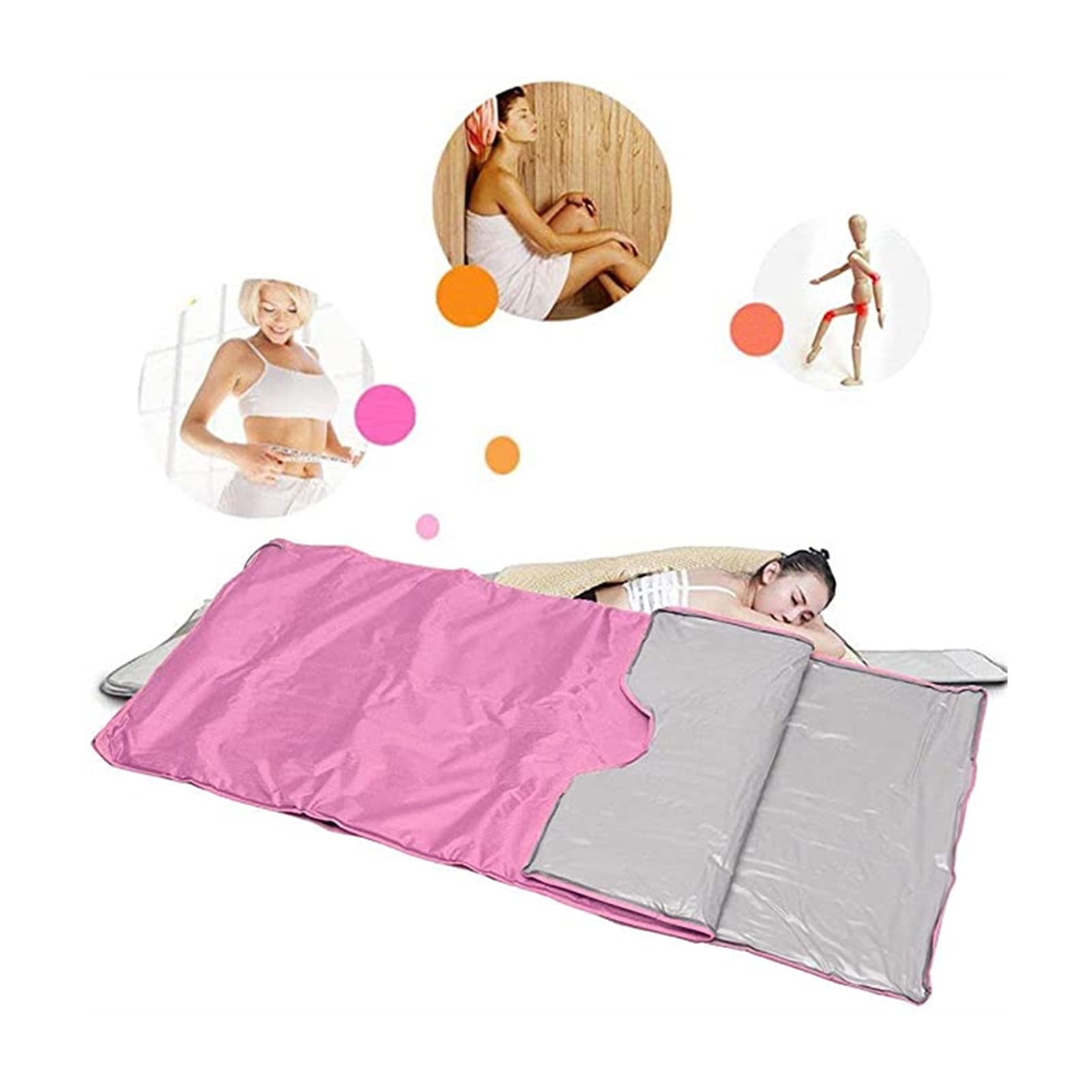 Manta de sauna Manta de sauna de infrarrojos Manta Manta sauna que adelgaza el cuerpo que forma Dispositivo tratamiento anti-envejecimiento belleza que adelgaza la aptitud para la desintoxicación(Colo