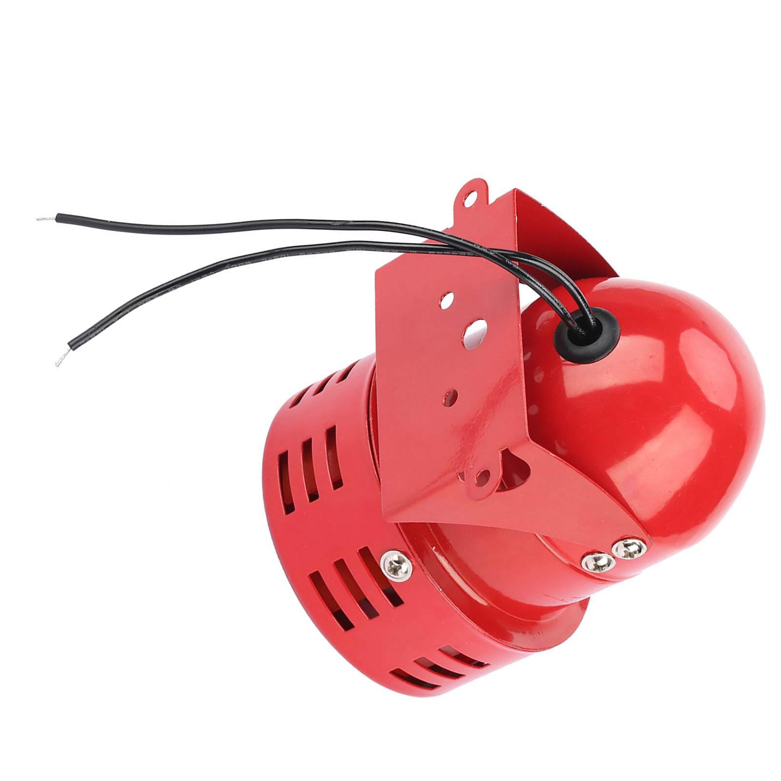 Sirene Alarme 220V Puissant à Exterieure, Sirene Alarme 110dB, Rouge Moteur Conduit Sirène Métal Corne Industrie Bateau Alarme 25W 50mA