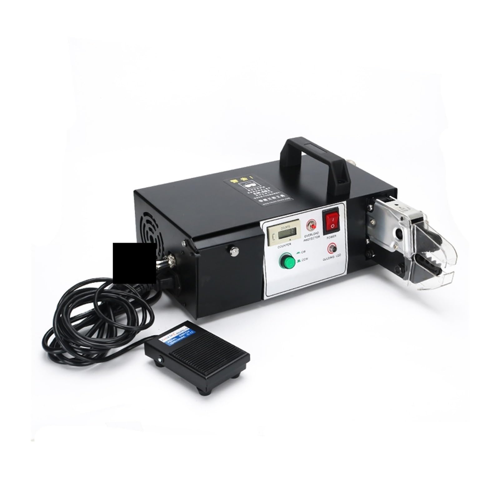 Rsgxlfqzvak One Color Terminal Crimping Machine, Electric Cold Pressing Terminal Crimping Machine Automatic Pliers+ Stripping Function+Cutting