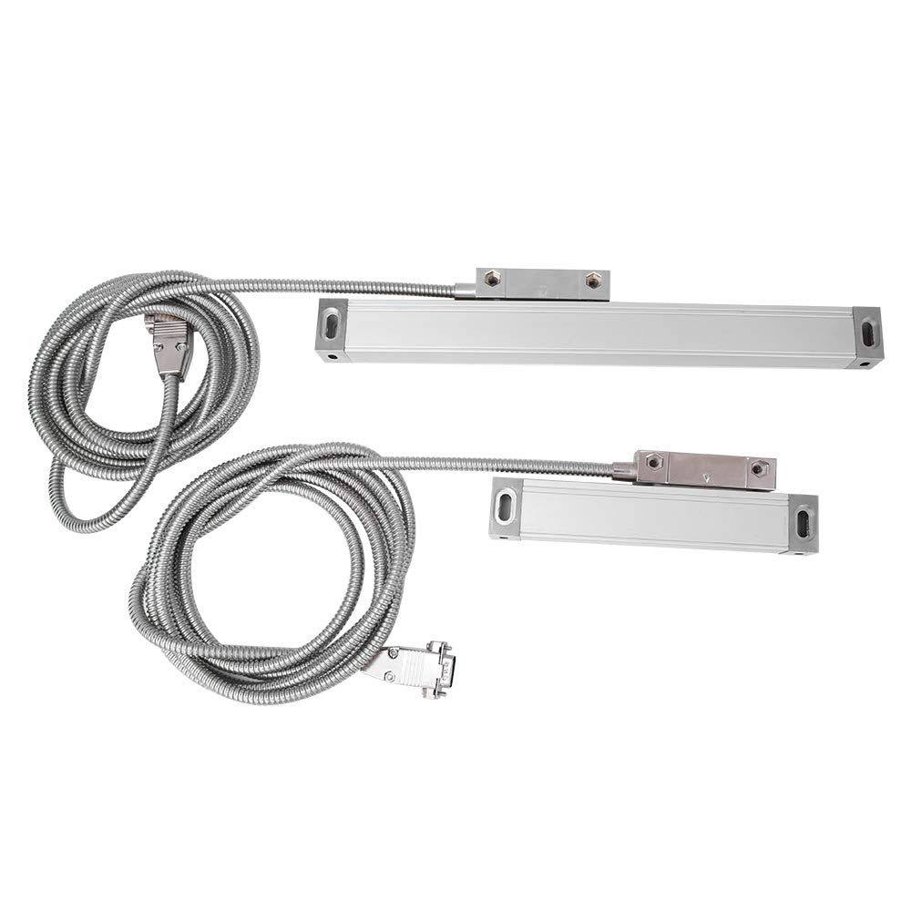 Linear Skala Gitter Lineal Aluminiumlegierung Hochgenauiges Messwerkzeug für JCS900 2AE 3AE Digitale Display -Mahlen -Drehmaschine mit Montagezubehör 0 300 mm 0 450mm (Striche 300 mm und 450 mm)