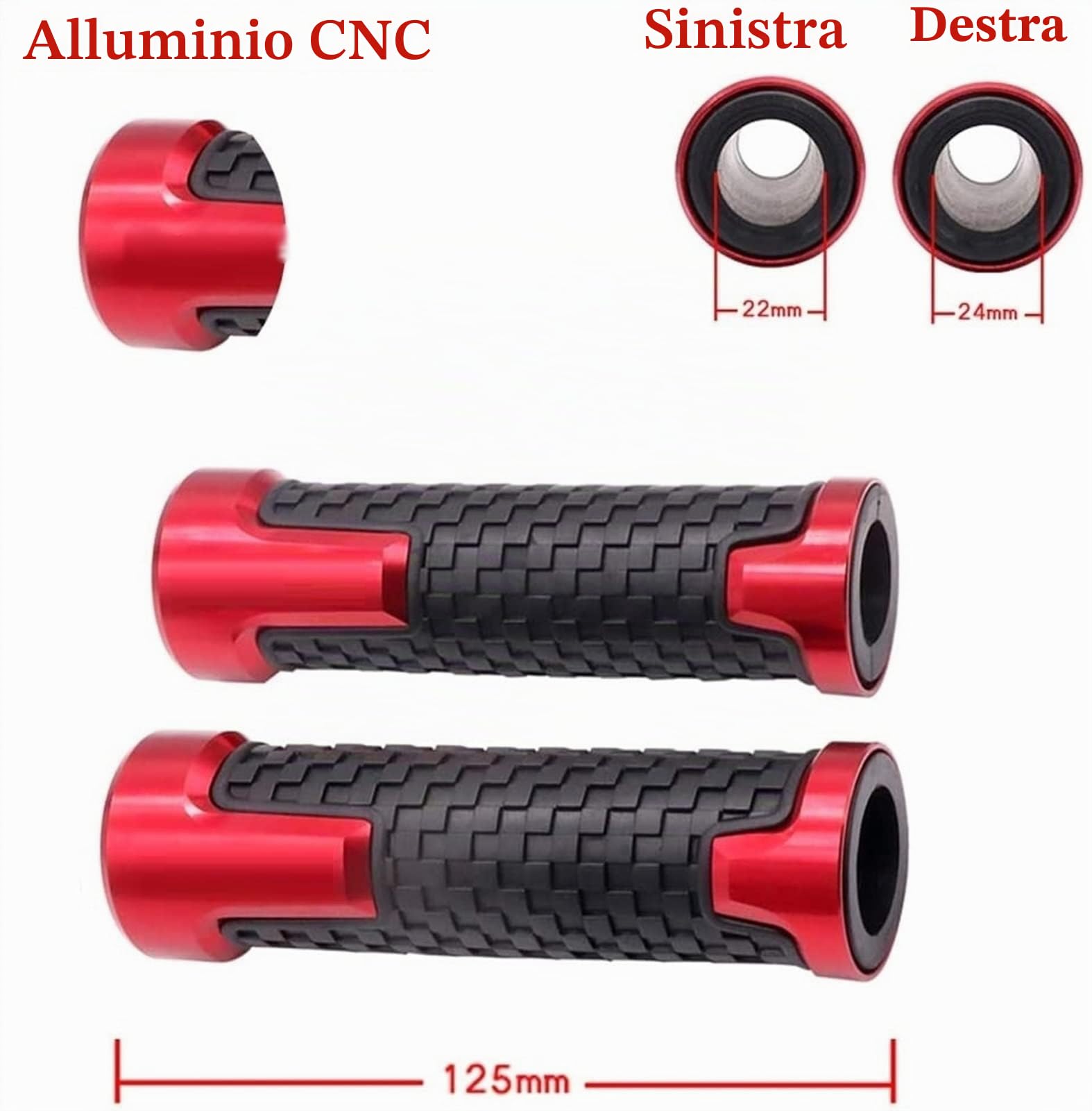 per Yamaha TMAX530 TMAX 530 T-Max 2006-2016 Moto Anti-Skid Manubrio Manopole in Gomma Manubrio estremità Tappo Spina 7/8 ''22mm con Logo (Colore : Oro)
