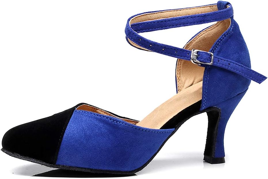 JUODVMP Womens Latin Dans Schoenen Meisjes Gesloten Teen Pailletten