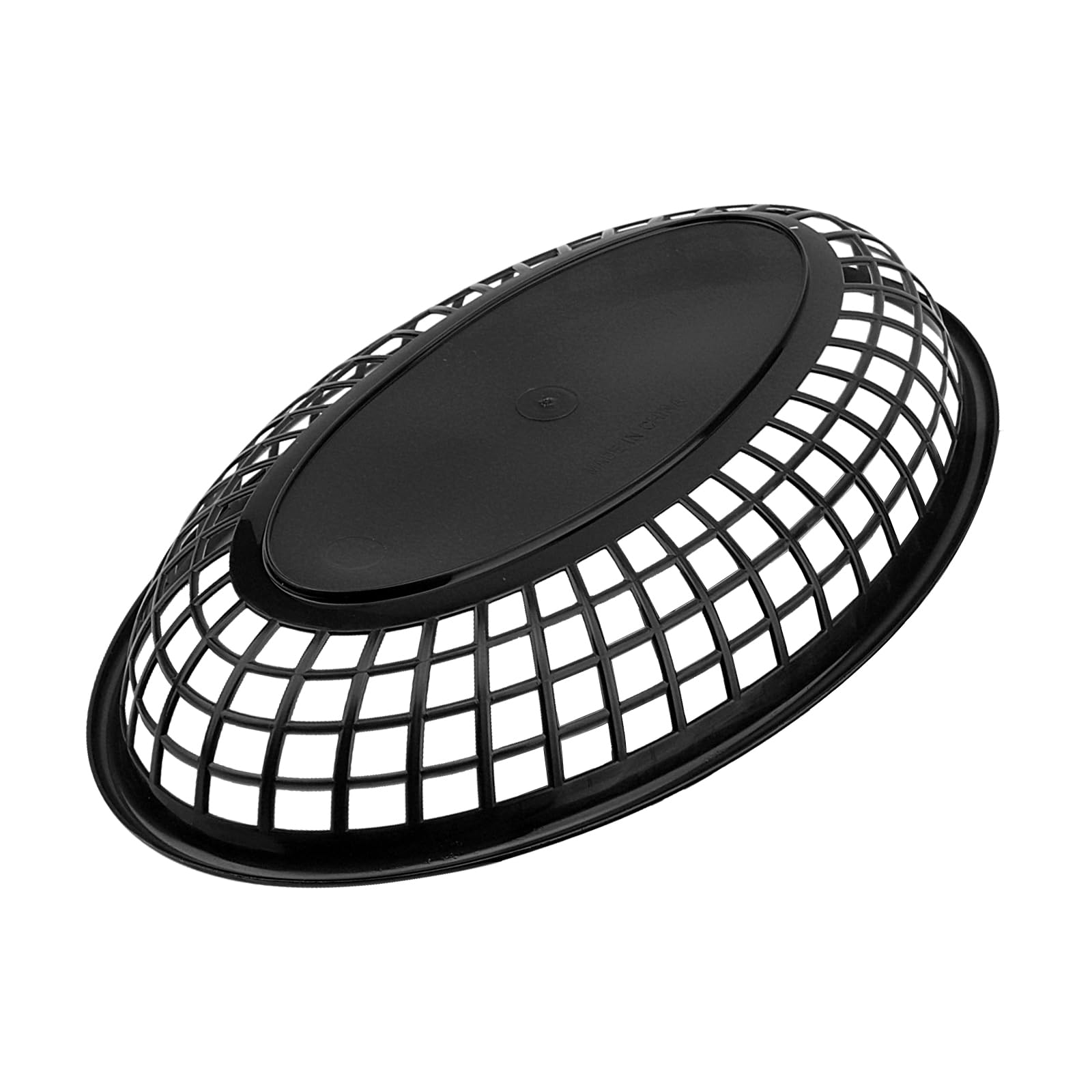 KEILEOHO Lot de 60 paniers ovales en plastique - 24 x 15,5 x 4,7 cm - Noir