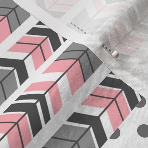 Miniatura 7 de Spoonflower Tela  Edredón de búhos rosados y grises con parte superior impresa en pétalos Signature de tela de algodón Fat Quarter  Coser acolchado