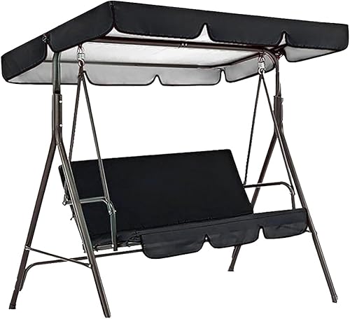 RXMORI Cubierta de repuesto para toldo de columpio al aire libre y funda de asiento giratorio, impermeable al aire libre, cubierta de cojín para