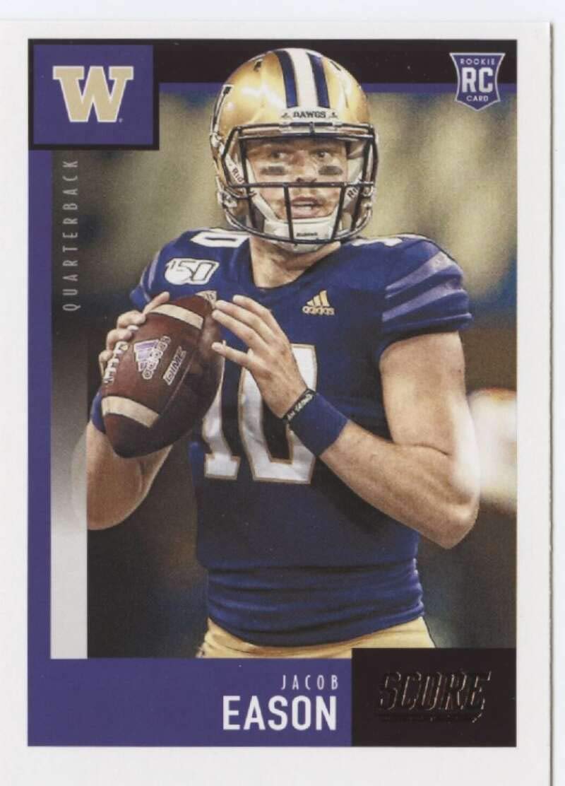 Amazon.com: 2020 Score Football #354 Jacob Eason RC Rookie Card Washington  Huskies Official NCAA Trading Card From Panini America : Sports & Outdoors