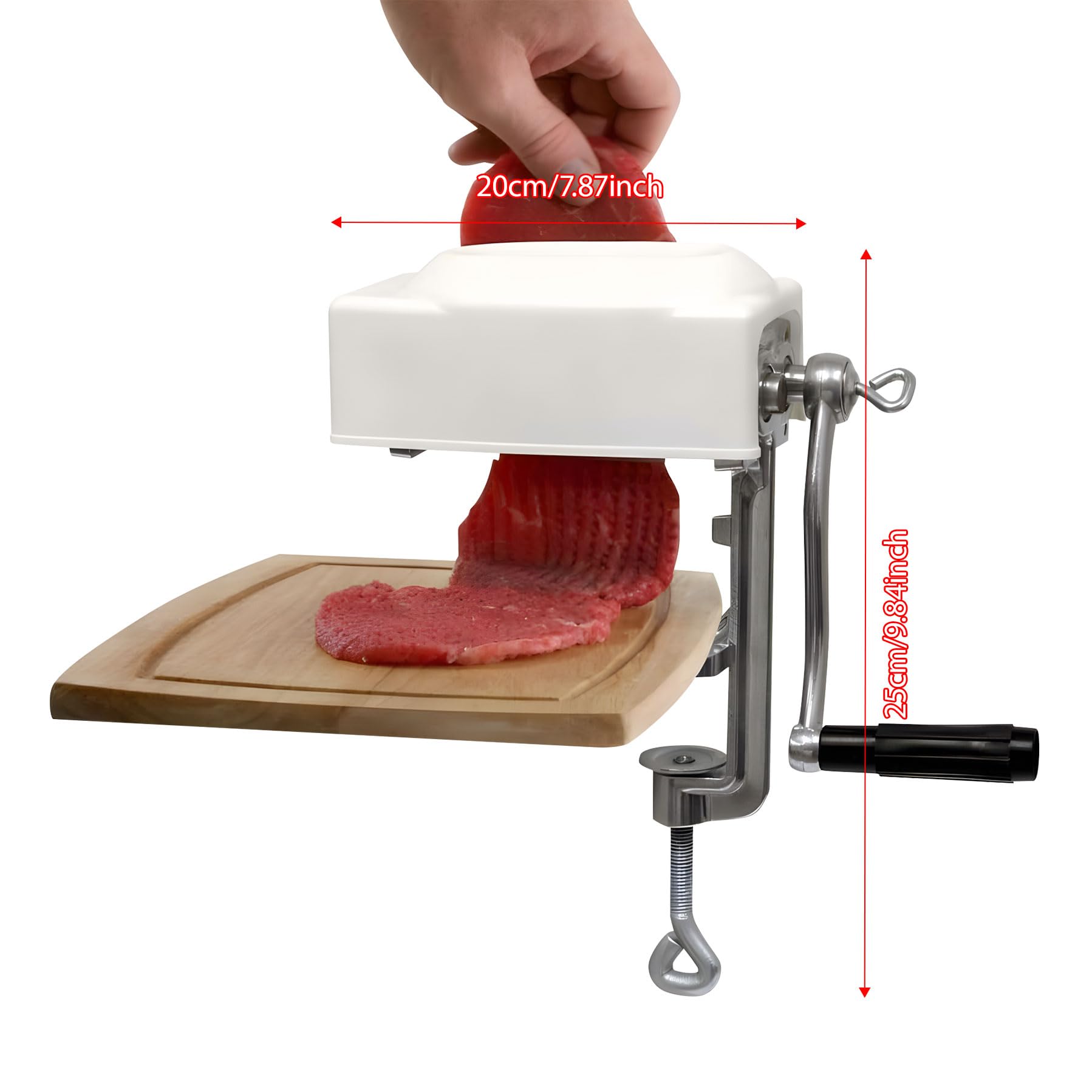 Ablandador profesional de carne manual de hierro fundido, mango ergonómico, diseño compacto para uso doméstico y comercial, cocina, ablandador manual
