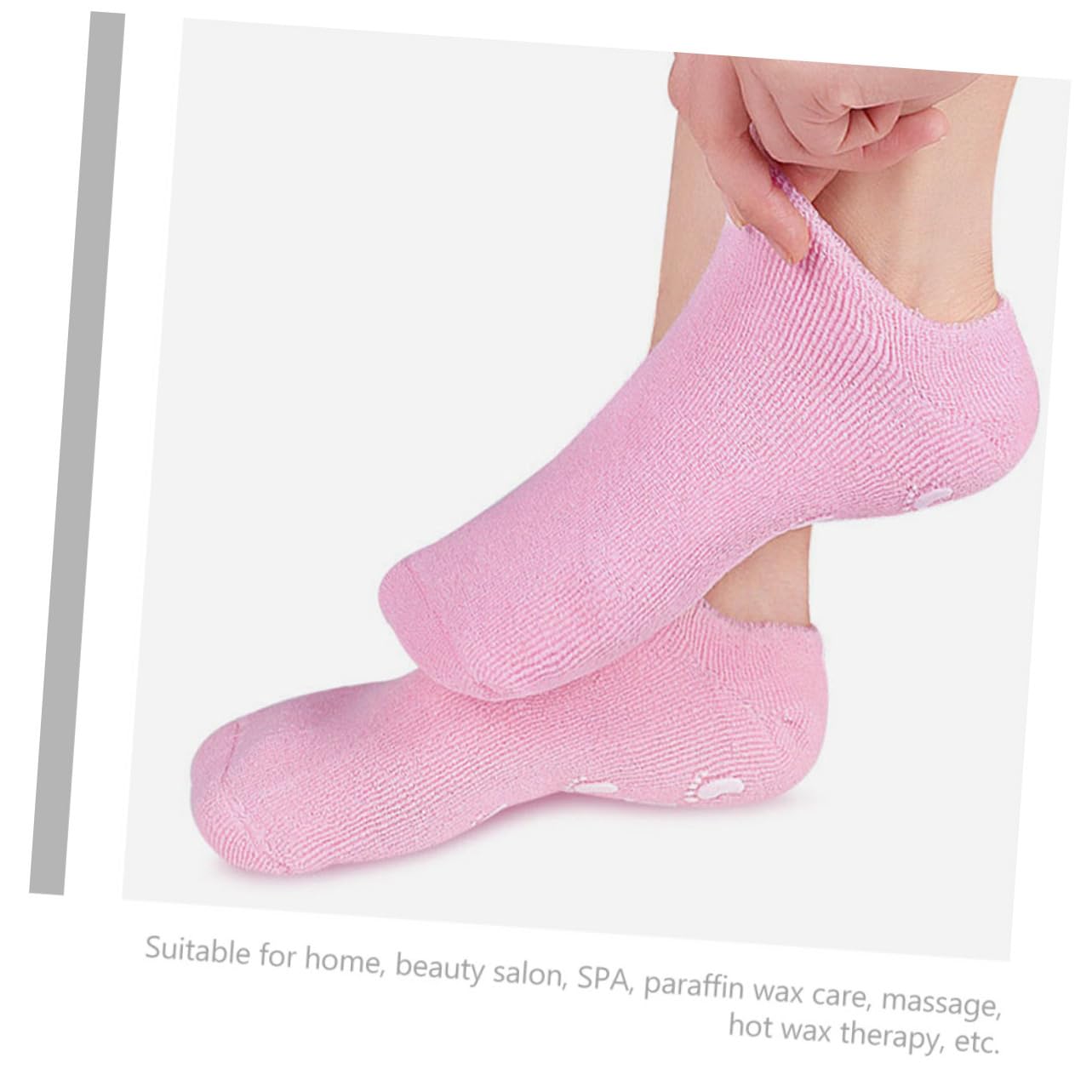 GALPADA Calcetines Hidratantes 3 Pares para Pies Aceites Esenciales de Algodón y Gel, Cómodos y Antideslizantes para Spa y Cuidado en Salones de Belleza