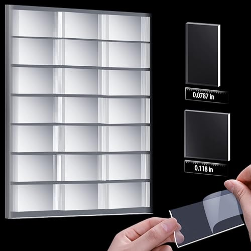 DAUPIN Cinta adhesiva de doble cara resistente, 184 piezas de cinta adhesiva de montaje fuerte transparente, cinta nana extraíble impermeable,