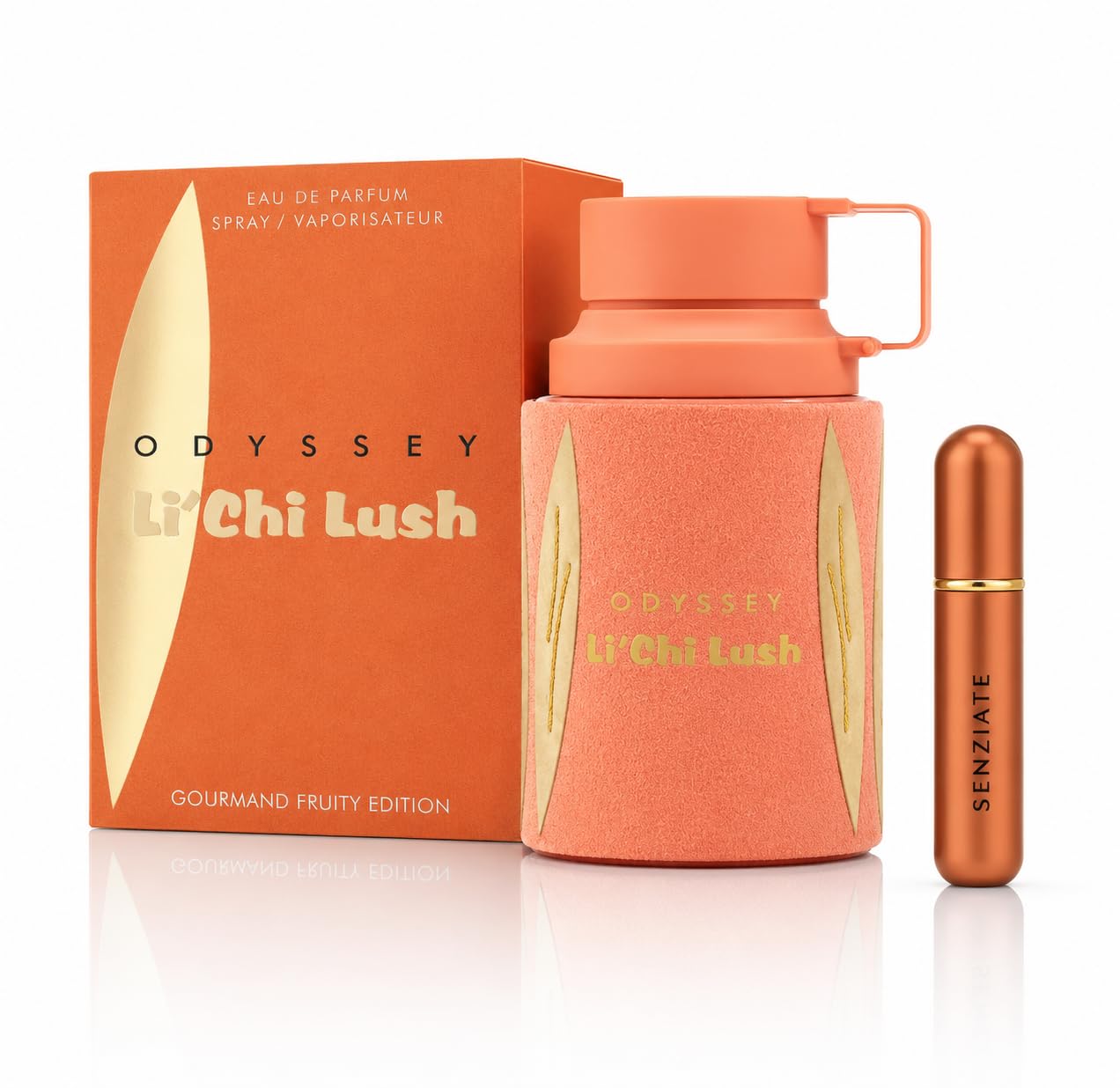 Odyssey Lychi Lush Armf Eau de Parfum 100 ml – Perfume Mujer Afrutado Floral Cítrico Dulce y Tropical+Atomizador recargable Senziate.