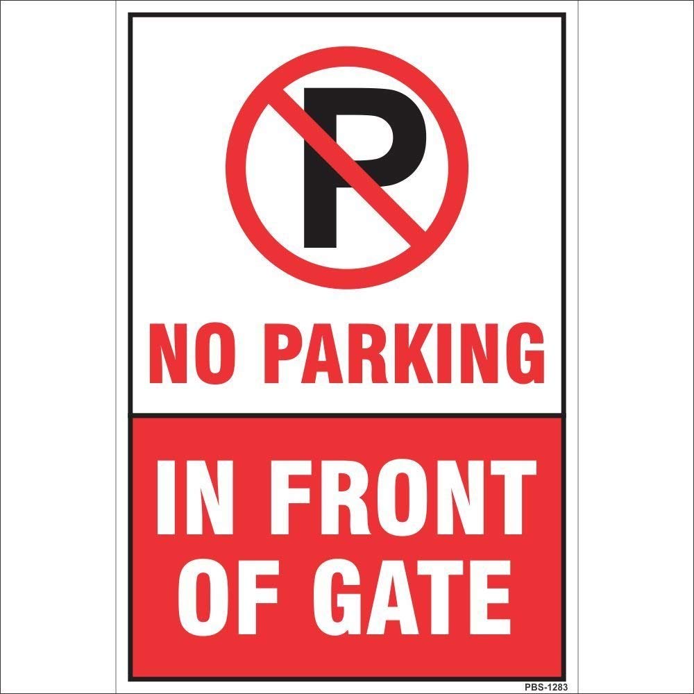 Buy Paper Plane Design No Parking in Front of gate Sign Board for