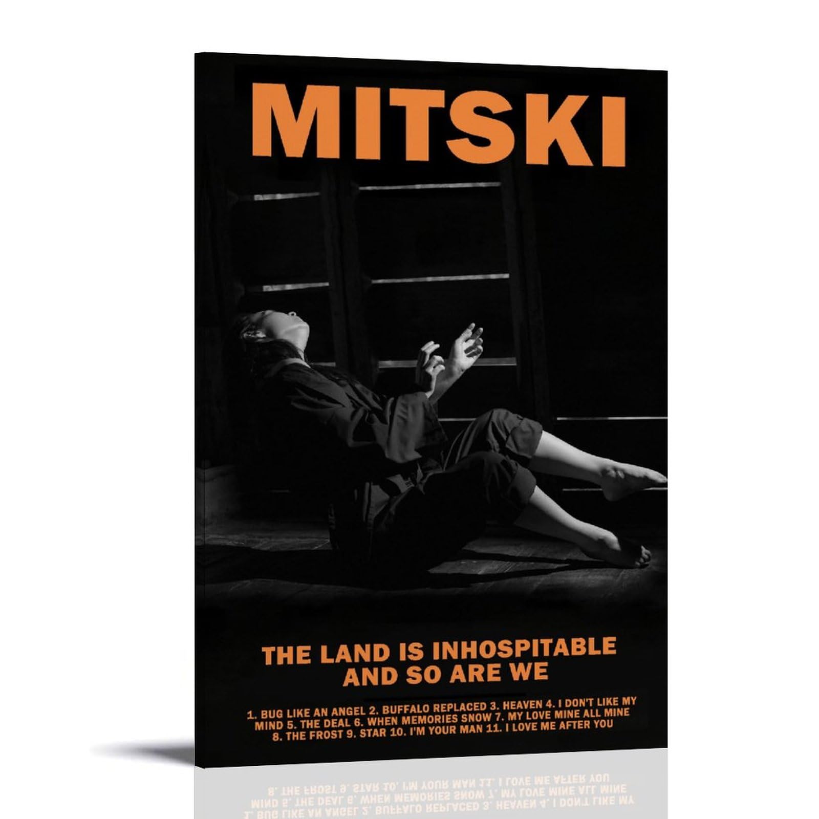 Mitski Music Poster The Land Is Inhospitable And So Are We Album Cover Poster Canvas Painting Wall Art Picture Home Decor Print For Bedroom Living Room Dorm Study Bar Office 12x18inch(30x45cm)