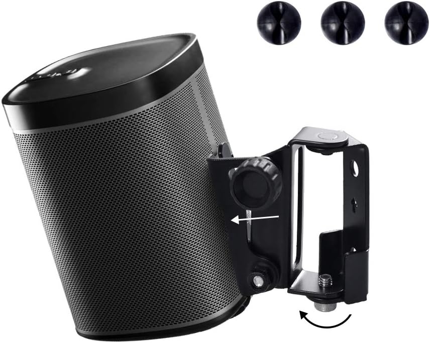 Gearld SONOS Speaker Mount Wall Bracket for SONOS Play:1&3 Tilt/Swivel Adjustable, Black 23 Lbs (Not Compatible with SONOS ONE) sonos Play 1 Wall Mount