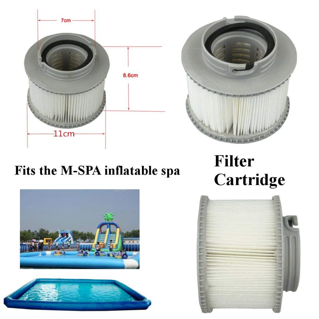 Filtro de 2/3/4x para Todos Los Modelos de Bañeras Y Piscinas, 4 piezas
