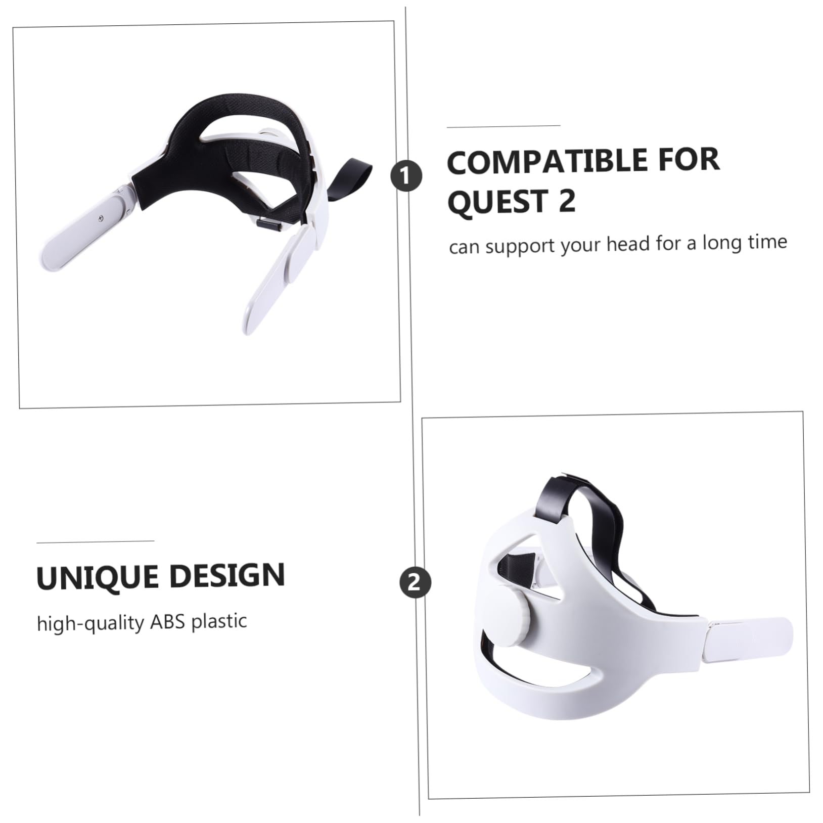 HOMSFOU Fascia Per Testa Regolabile in Materiale Di Buona Qualità Per Visore Vr Pulsante Rotante Gradi Fascia Protettiva Confortevole Accessori Per Visore Vr