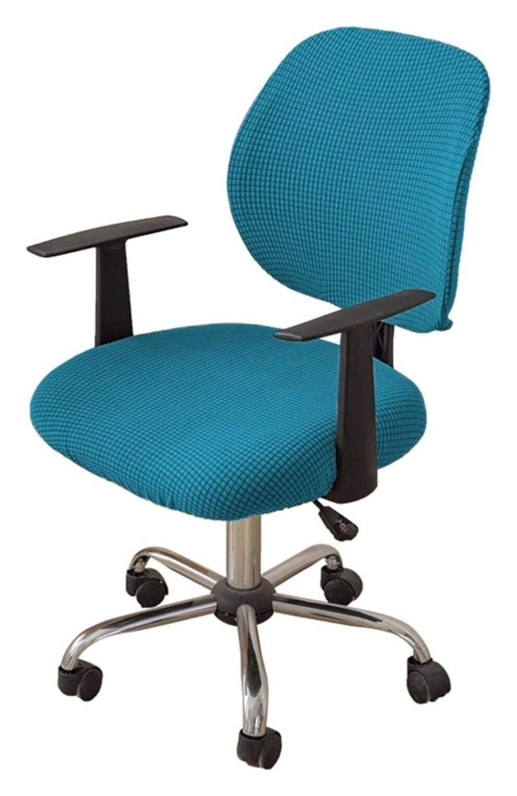 AOICXB Office Chair Seat Covers,Chair Protectors,Corn Silk Fabric Removable Washable Rotating Swivel Chair Protective Covers(Blu,4PCS)