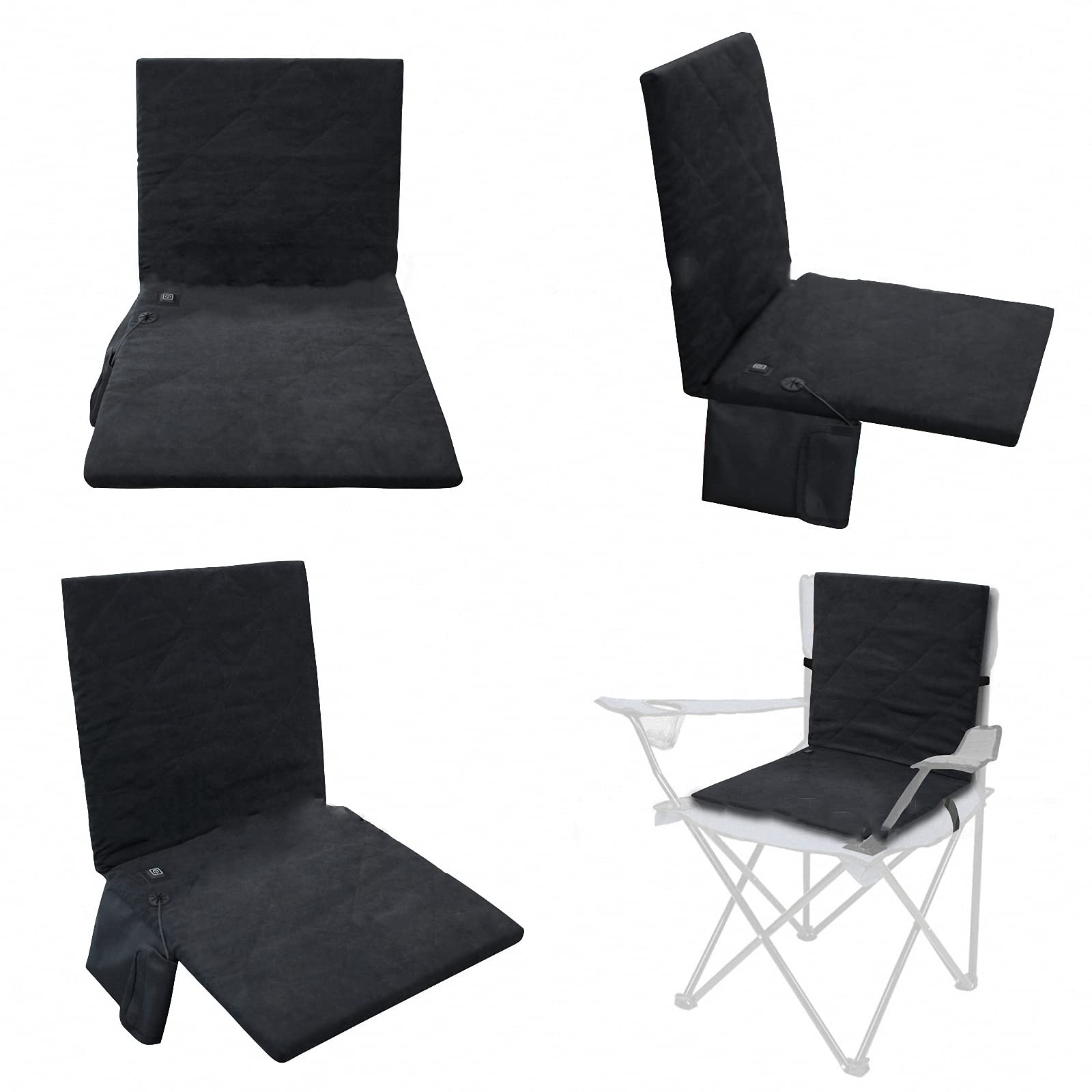 Almohadilla térmica USB para Exteriores de Invierno, para Acampar, Pescar y Acampar con Almohadilla térmica en el Respaldo, cómodo y cálido cojín para Silla de Playa