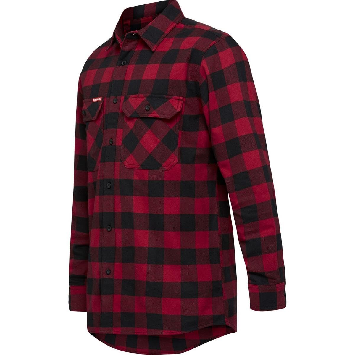 Hard Yakka Red Long Sleeve Check Flannel Shirt