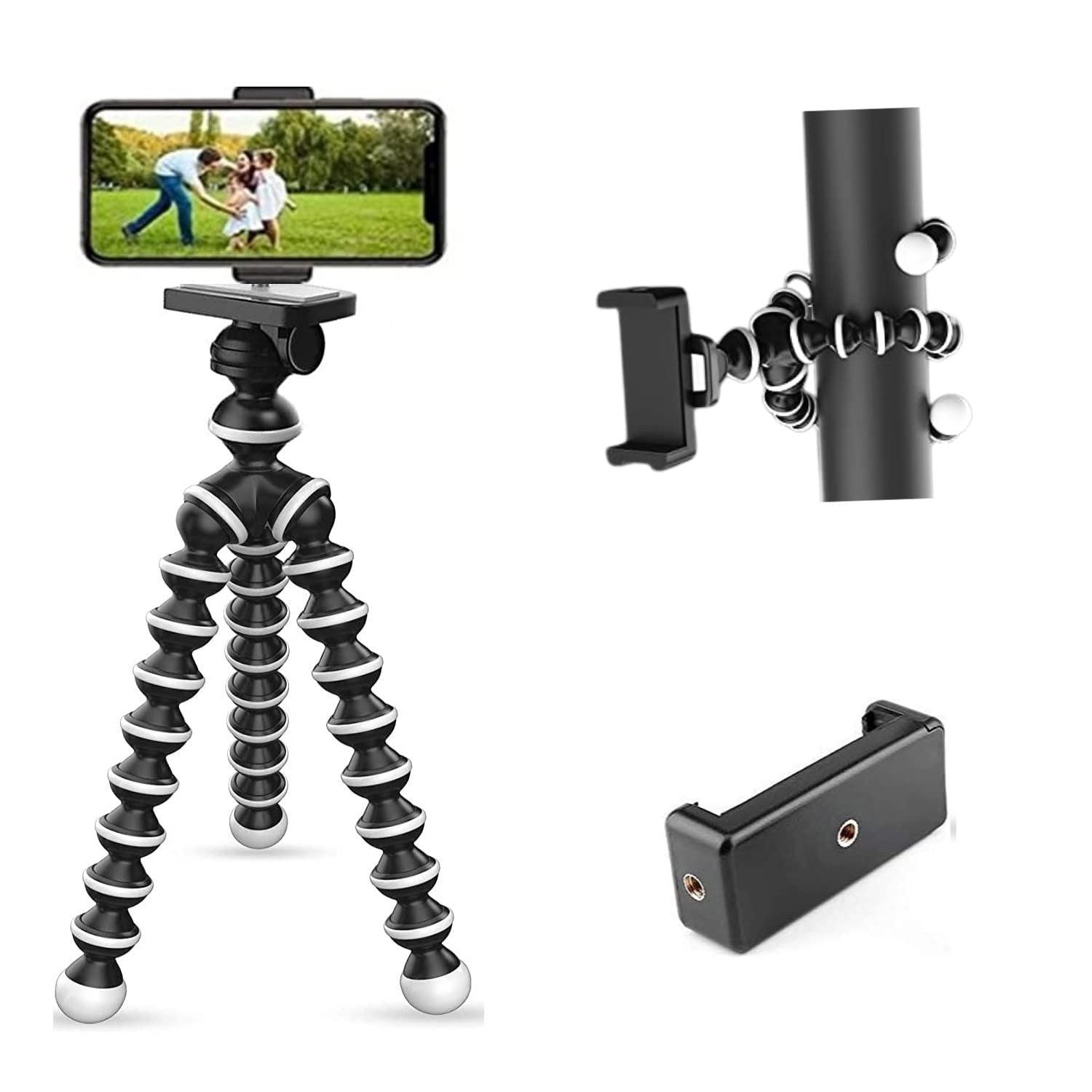 Zety Gorilla Tripod/Mini Tripod 13 Inch for Smartphones with Holder Flexible Gorilla Stand Scalable Lock Accuracy for DSLR & Action Cameras (Gorilla Tripod)